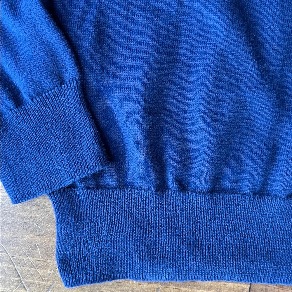 Ralph Lauren Sport Navy V-neck Cotton Sweater Sz PS